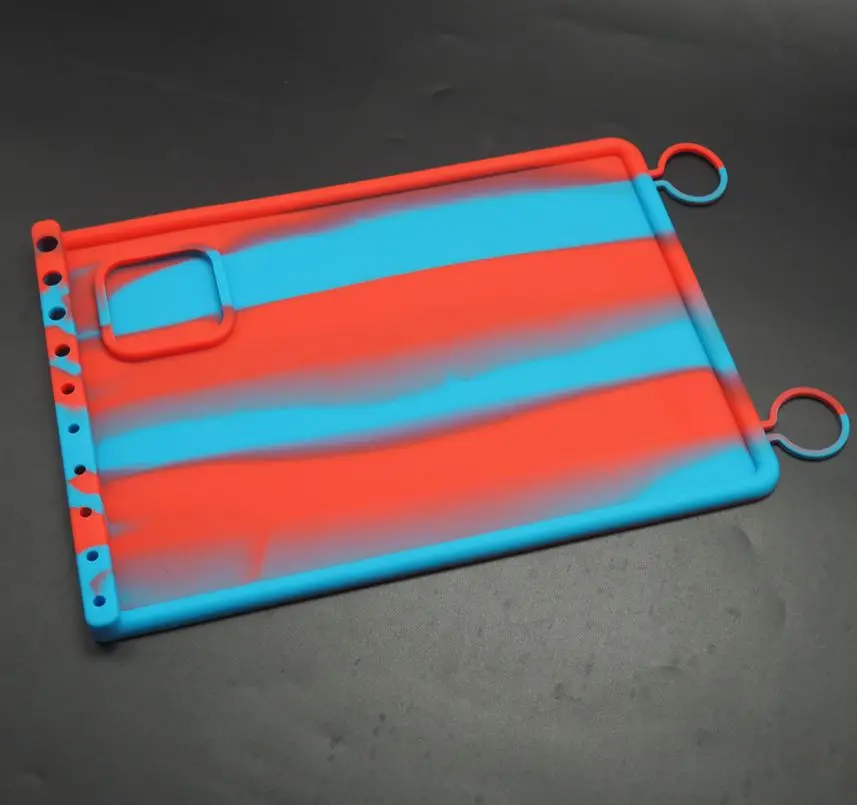 red and blue 1 шт стиль концентрат масло коврик антипригарное масло воск силиконовый концентрат коврик красочный силиконовый коврик водонепроницаемый легко чистить - Цвет: red and blue