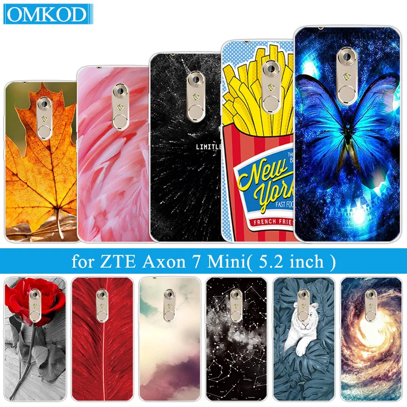5 2 дюйма для ZTE Axon 7 Mini Plumage задняя крышка Мягкие силиконовые чехлы телефонов Fundas