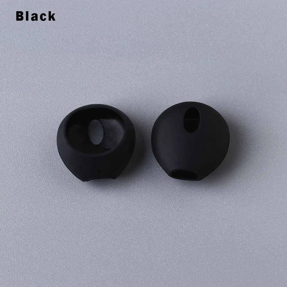 black Модная Универсальная гарнитура для airpods чехол силиконовый Противоскользящий резиновый мягкий ушной наконечник наушники для iPhone подушечки для наушников - Цвет: black