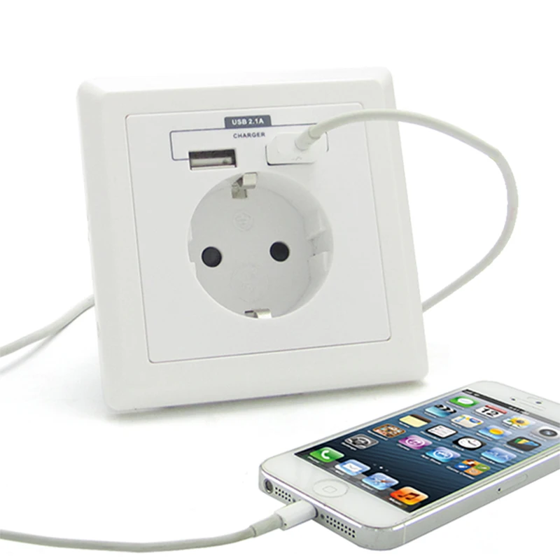 Зарядное устройство Allsome 2 порта USB 5 в 4 А настенное зарядное для iPhone 8 HT149|dual wall socket