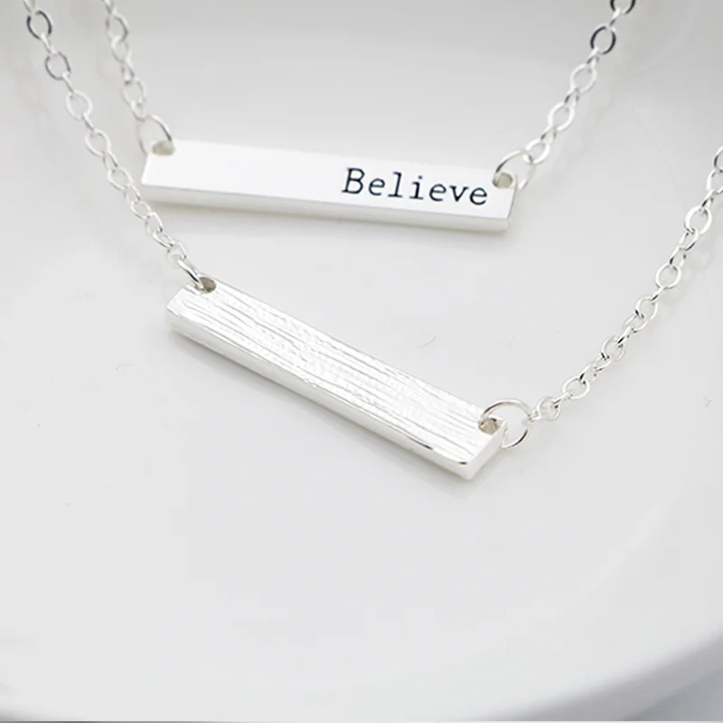 Простое Ожерелье с кулоном Поверь мечта сила Намасте ювелирные изделия