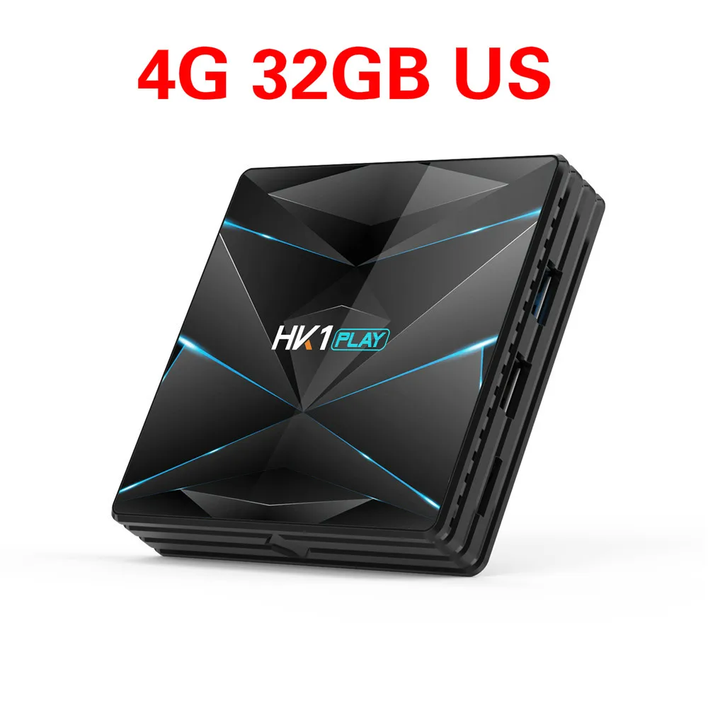 4G 32GB US HK1 Play Android 9,0 Smart tv Box S905X2 DDR4 2G+ 16G 4G+ 32G 2,4 GHz 5GHz Wifi умный сетевой плеер 4K 3D медиаплеер телеприставка - Цвет: 4G 32GB US