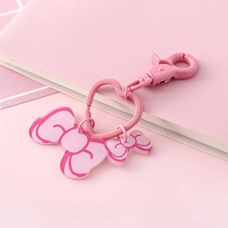bowknot Детский милый розовый брелок для девочек, волшебная палочка сердце брелок для женщин, японский стиль цветок ювелирные изделия, аксессуары для сумок - Цвет: bowknot
