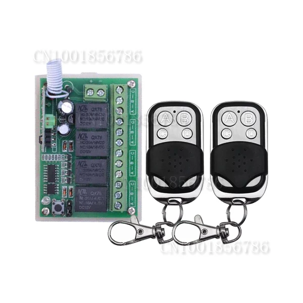 Фото DC12V 4CH 10A RF беспроводной пульт дистанционного управления приемник и передатчик DC12V 4CH 10A RF беспроводной пульт дистанционного управления приемник и передатчик