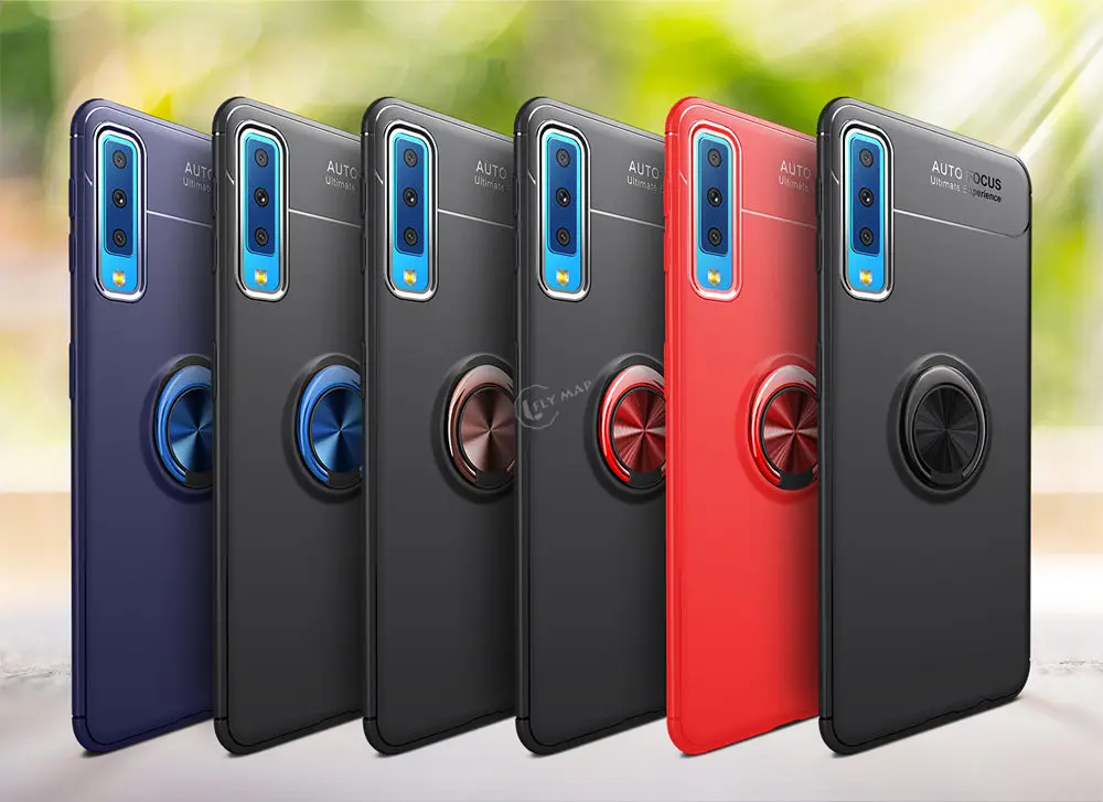 Metal Ring Case for Samsung Galaxy A7 2018 A750 A750FN A750F/DS A750F Silicone Phone Cover SM-A750F/DS SM-A750FN SM-A750F |