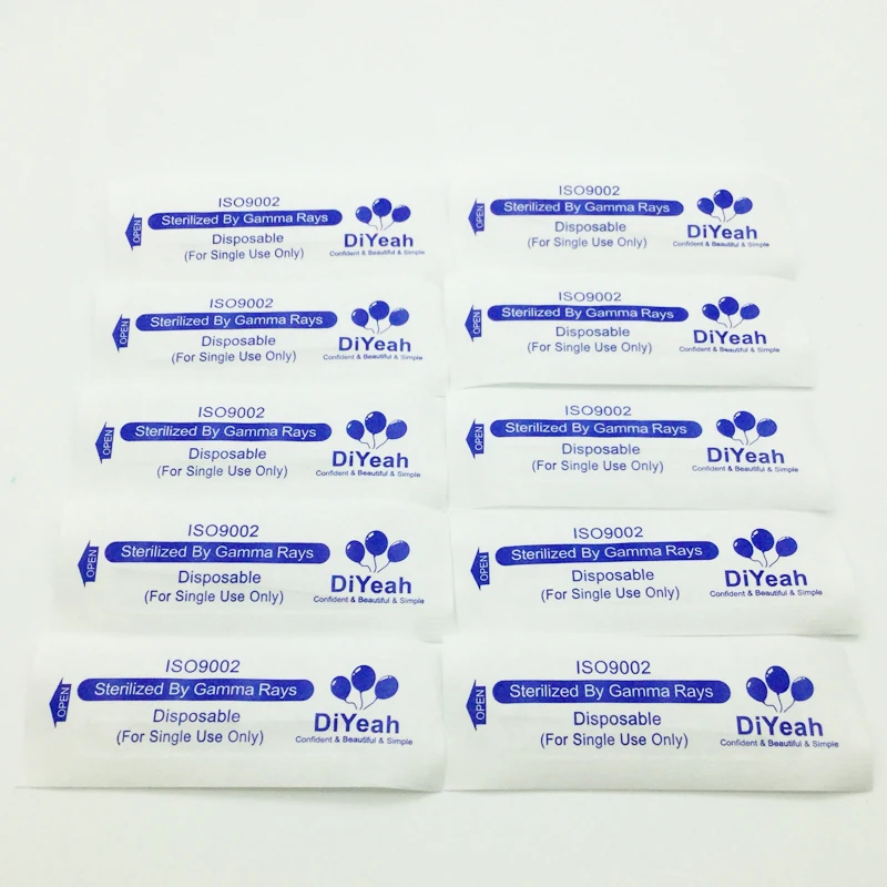 100 шт. одноразовые стерилизуемые профессиональные иглы для тату 1R аппарат в виде