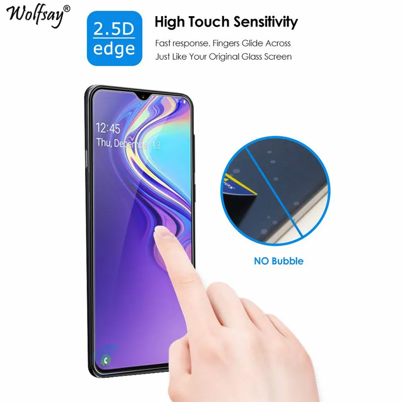 Стекло Wolfsay для Samsung Galaxy M20 2 шт. защита экрана закаленное стекло M 20 пленка с