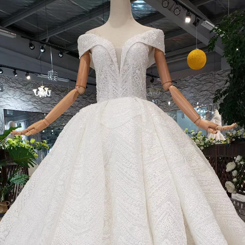

HTL330 Simple like Wedding Dress floor length sweetheart off the shoulder lace up bridal gown free shipping lub