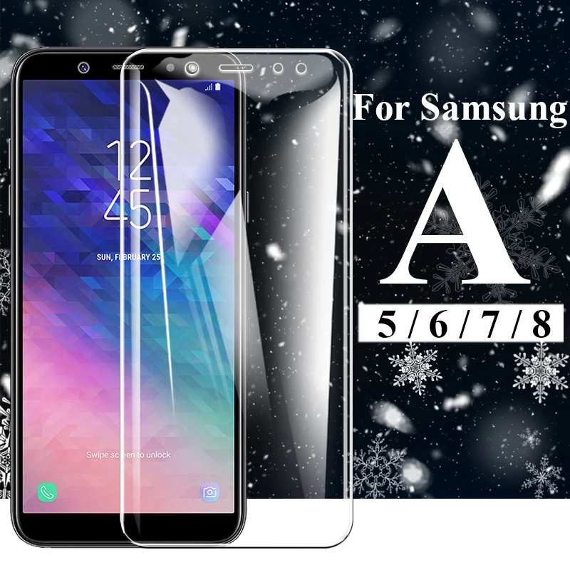 Защитное стекло для samsung galaxy a5 2017 защитная пленка экрана a6 a7 a8 plus 2018 закаленное a 5 8