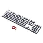 Колпачок для клавиш Cherry MX Outemu с подсветкой, серебристый цвет, 104 клавиш, Набор колпачков для клавиш с инструментом для удаления