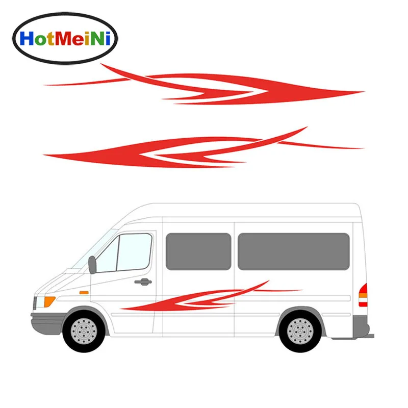 

HotMeiNi 200CM*26CM 2x Stripes Motorhome Caravan Travel Trailer Camper Van Graphics Vinyl Graphics Kit Decals Big Car Stickers