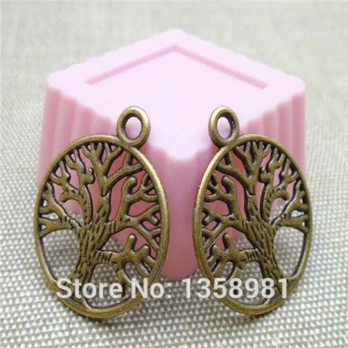 2015 New Arrival Free Shipping Small Tree Round Alloy Pendants*10(Gold)(10Pc)|alloy manufacturer|alloy minialloy metal |