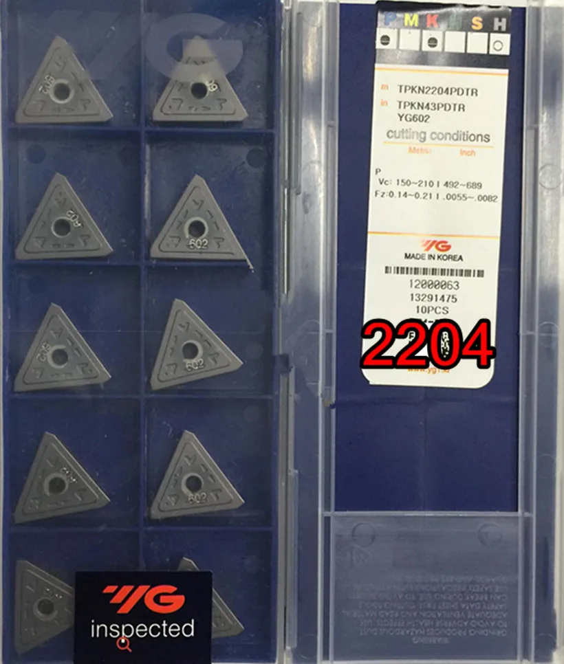 Твердосплавное лезвие TPKN2204 PDTR TPKR2204 YG602 10 шт. 50 100% Сделано в Корее YG обработка