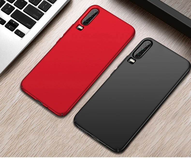 Для huawei P30 Pro чехол Mofi для huawei P30 чехол Lite жесткая задняя крышка из ПК Одноцветный тонкий Простой Черный Красный P30 чехол