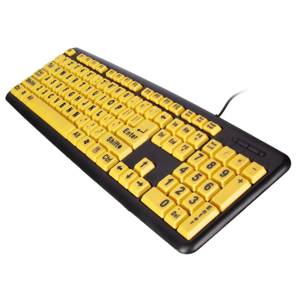 Желтая клавиатура для пожилых людей с большими буквами USB|keyboard keyboard|keyboard yellowyellow