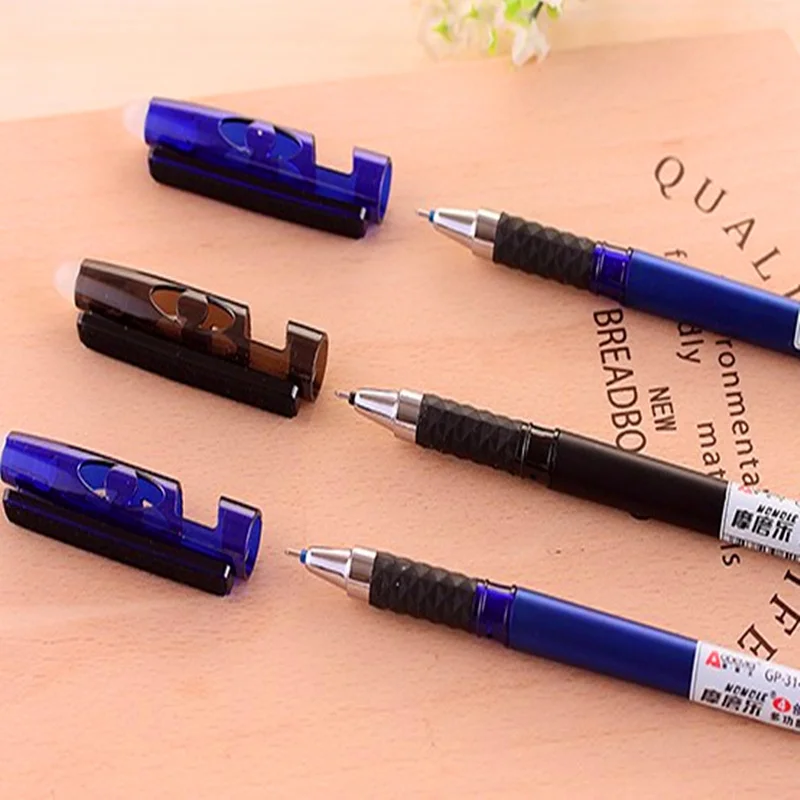 

12 pcs/lot multi-functional erasable pen friction gel pen 0.5mm creative wholesale crystal touch screen pblue black/blue