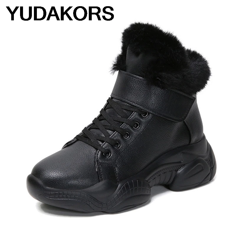YUDAKORS Women's shoe new winter plus velvet thick warm cotton motion shoes short tube sport women's YD169 | Спорт и