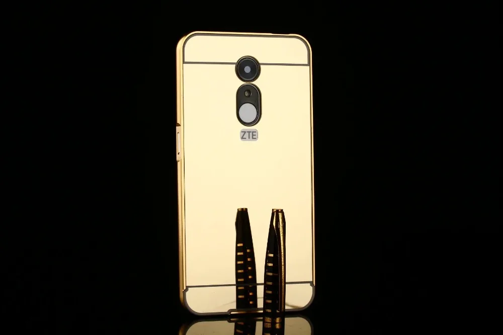 Для ZTE blade A910 случае 5.5 &quotРоскошные Покрытие Зеркало Алюминий металлический