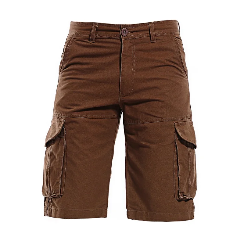 ENWAYEL Fashion Work Knee Length Male Shorts Spring Summer New Arrival Casual Straight Style Zipper Pockets K039 | Мужская одежда