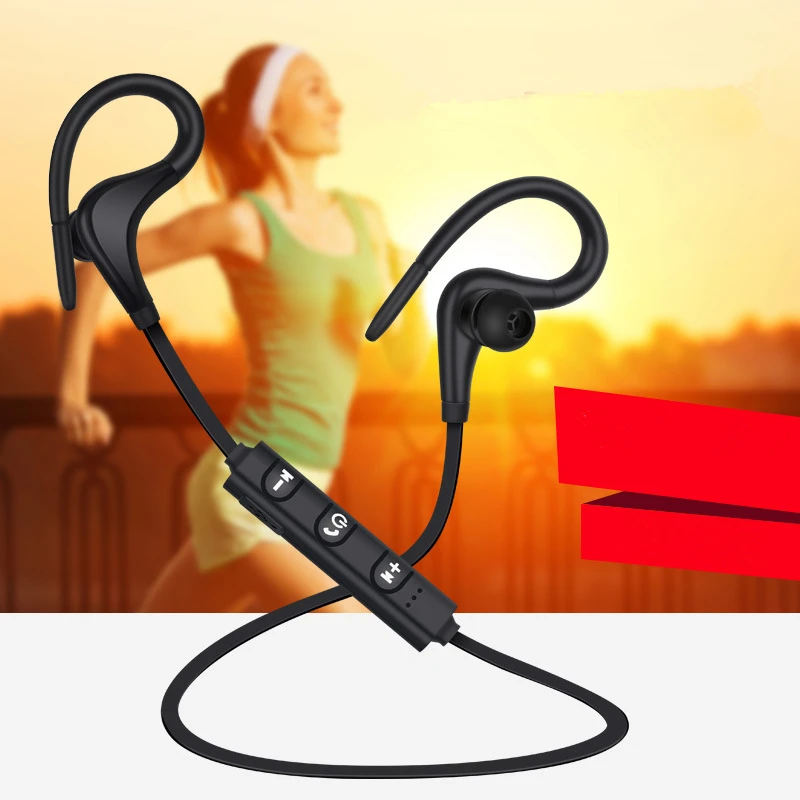 Спорт bluetooth-гарнитура Беспроводной наушники с микрофоном громкой связи стерео