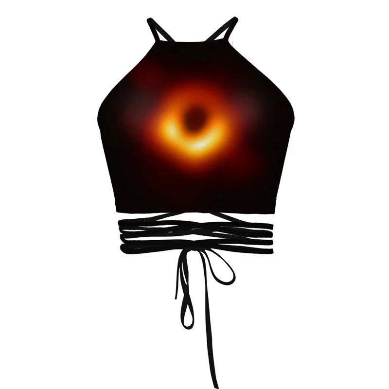 Женский бандажный Топ без рукавов с открытой спиной Повседневная Уличная одежда