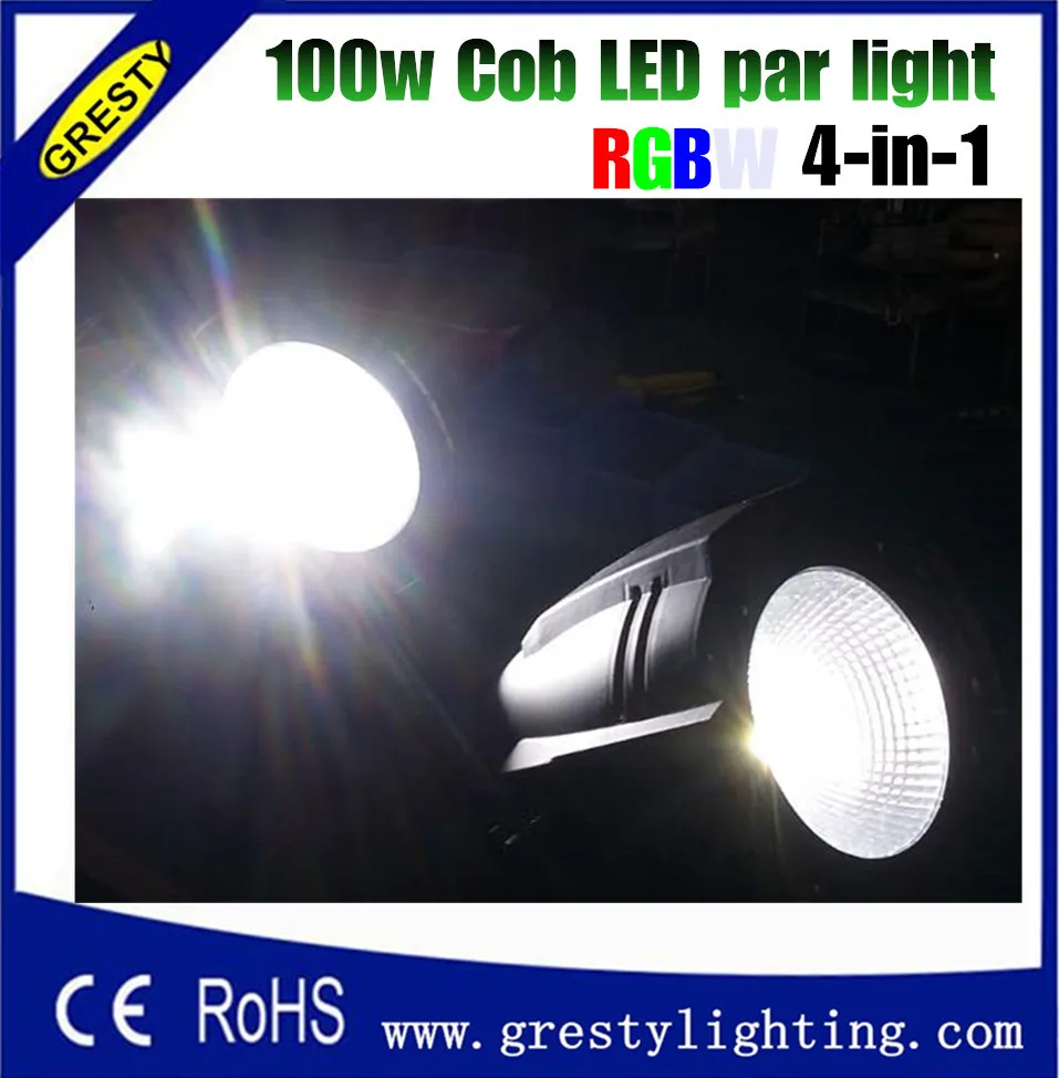 6 шт./лот самая низкая цена 100 Вт COB LED PAR DMX прожектор для театра rgbw сценическое