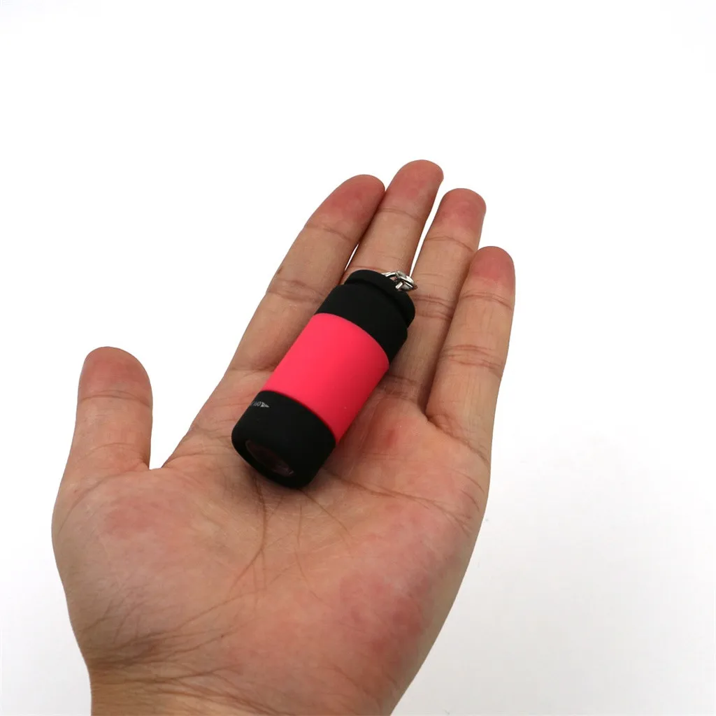 Мини светодиодный светильник USB Перезаряжаемые вспышка лампа брелок Карманный