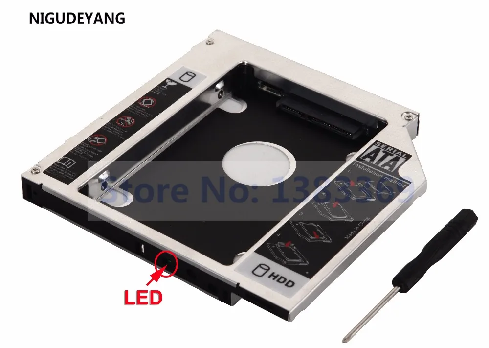 

NIGUDEYANG 2nd жесткий диск SATA HDD Caddy для ноутбука ASUS K52F BBR9 K52JT XV1