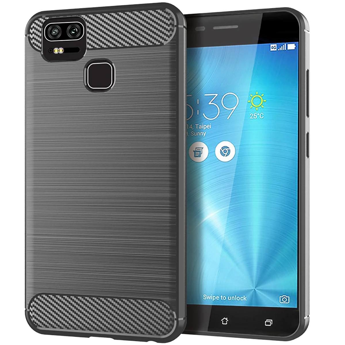 Чехол для Asus Zenfone Zoom S тонкий чехол из углеродного волокна матовый текстурный