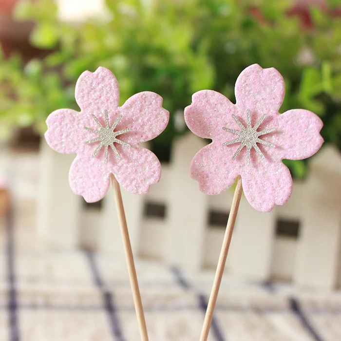 10 шт. Сумка розовая Cherry Blossom украшения идеи флаг свадебный торт десерт | Дом и сад