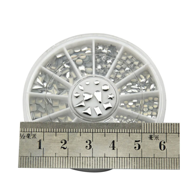 

Hotsale nail art metallic Flakes nail art decorations nails accessories design bling metal flake metallic Silver