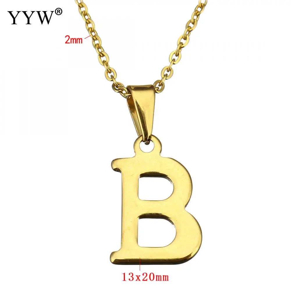 Колье чокер A Z ожерелья с подвесками в виде букв из нержавеющей стали массивное