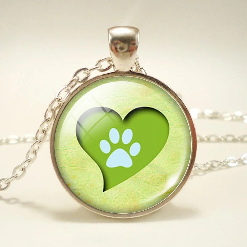 Ожерелье чокер с кулоном в виде кошачьей лапы|necklace silver necklace|glass pendants jewelrysilver pendant