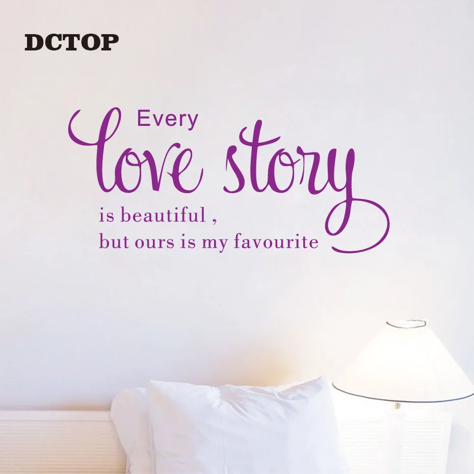 Новые настенные наклейки домашний декор английская Цитата каждая история любви