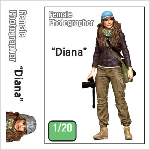 

1/20 80mm Modern Female Photographer toy Resin Model Miniature resin figure Unassembly Unpainted