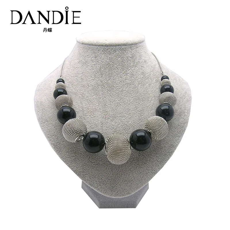 Dandie горячая Распродажа дизайнерское ожерелье чокер с задней акриловой бусиной и проволочным шариком для женщин, Модная бижутерия на каждый день