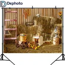 Dephoto Haystack Осенняя ферма фотография Фон природные пейзажи