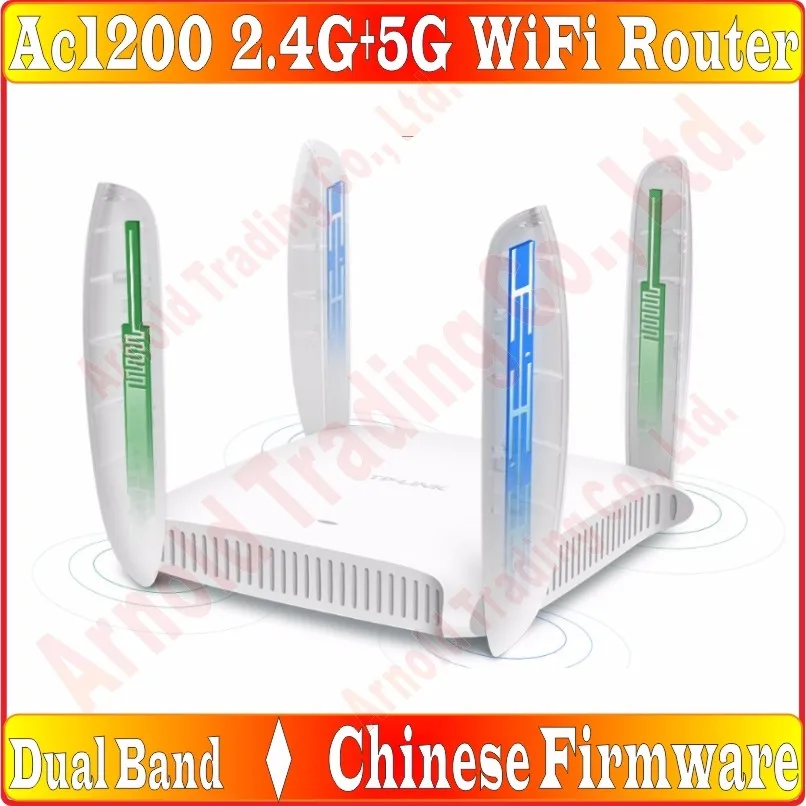 Chin-Firmware TP-LINK AC1200 Беспроводной двухдиапазонный 2,4 ГГц+ 5 ГГц 1200 Мбит/с WiFi маршрутизатор удлинитель 4 антенны 11AC беспроводной маршрутизатор, AP, WISP
