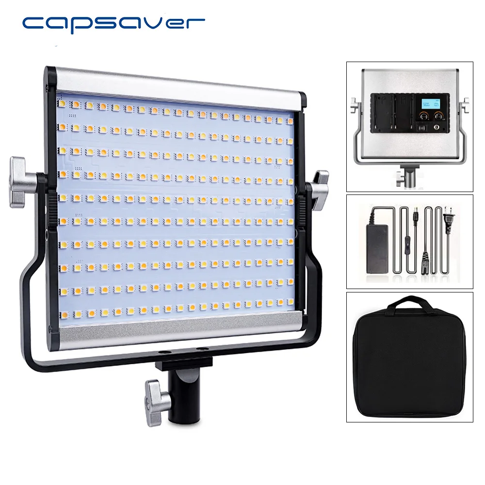 Capsaver L4500 портативный фотографический светильник ing светодиодный светильник для видеосъемки с металлической панелью двухцветная лампа 3200 K-5600 K для студийной фотосъемки