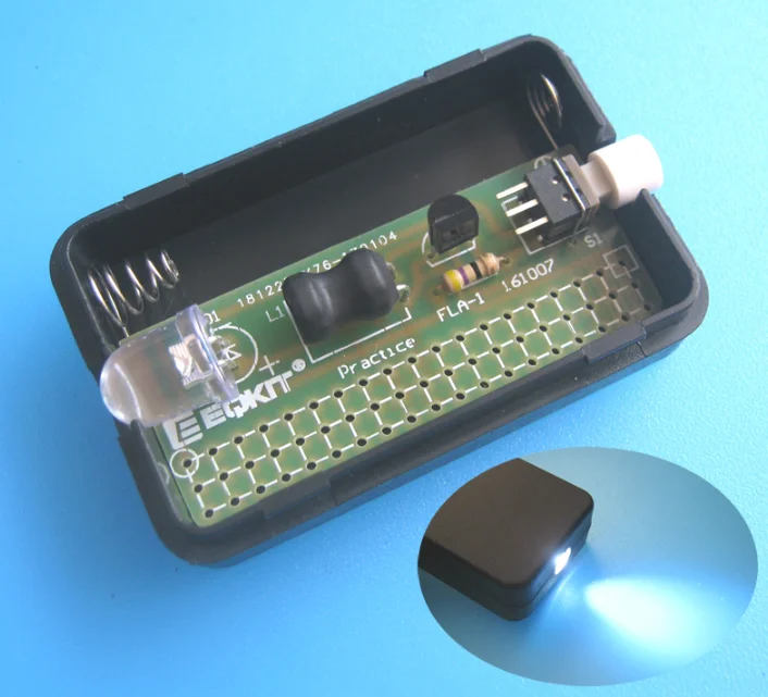 DIY наборы 1 5 V мигающие огни набор паяльная схема универсальный фонарик блюдо
