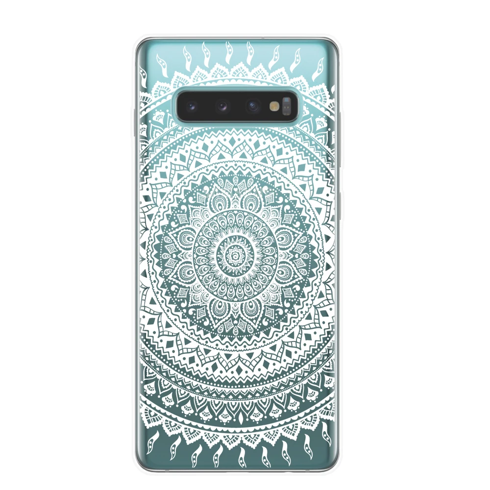 Чехол для Samsung S10 S9 S8 Plus S6 S7 Edge S10E Lite в стиле ретро с изображением цветов мандалы 5G