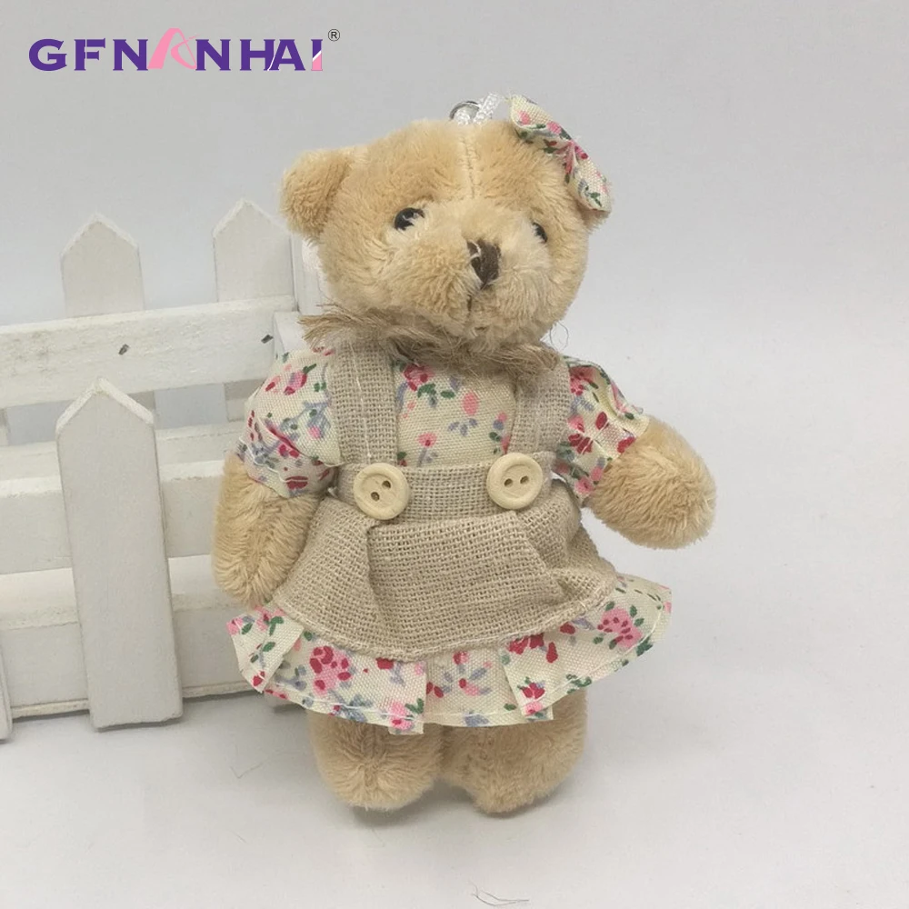 2 шт./лот 11 см пара медвежат кролик плюшевые игрушки мягкие куклы тканевый