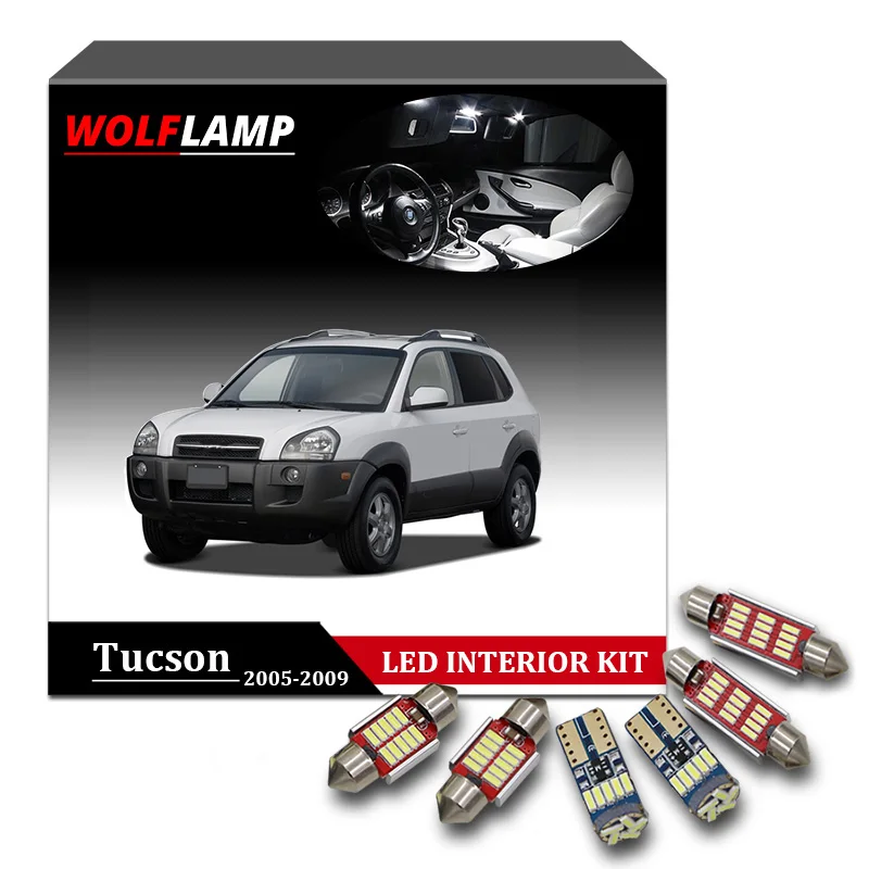 Wolflamp 12 шт. белые ледяные синие лампы для автомобиля 2005-2009 Hyundai Tucson | Автомобили и