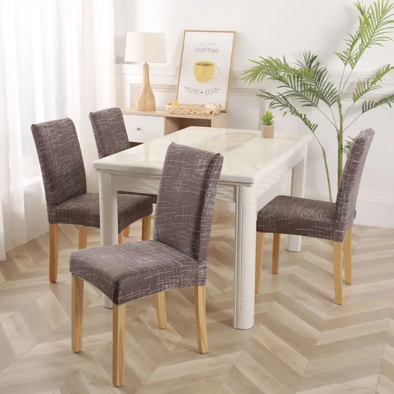 Pattern 10 1/2/4/6 шт. геометрический накидка на стул из спандекса, огранка из эластичного материала, растягивающаяся украшения стул столовая сиденье Подушка Анти-грязный можно стирать - Цвет: Pattern 10
