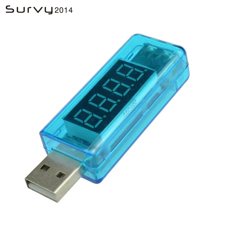 Портативный светодиодный цифровой USB Напряжение доктор измеритель напряжения