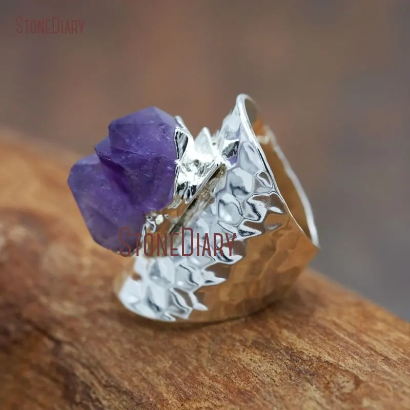 Кольцо модное женское серебряное гальванизированное регулируемое RM5856 5