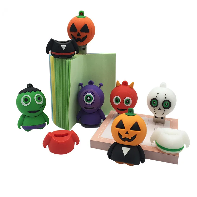 cartoon Alien usb flash drive 32gb pendrive 16GB pen drive 128gb 8GB 4GB usb memory stick 64gb cute fun Christmas/Halloween/Gift