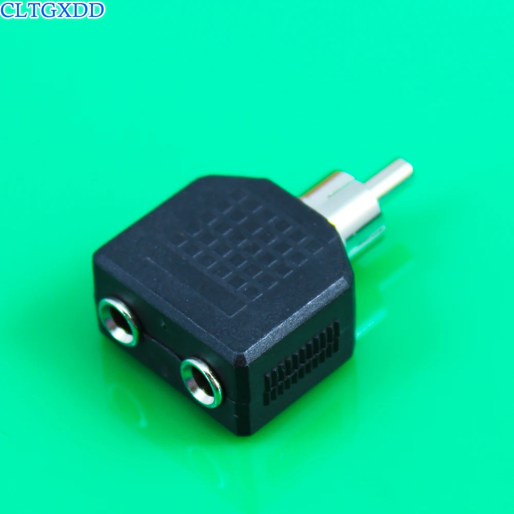 

cltgxdd Audio Adapter Connector Converting RCA Male to Dual 3.5 Female 1-to-2 ConneCtor RCA to Dual 3.5