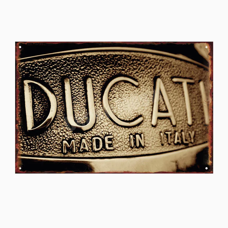 W Ducati Corse табличка винтажная металлическая жестяная вывеска для паба бара гаража декоративная пластина для мотоцикла железная живопись мотор настенные художественные наклейки N280 - Цвет: W