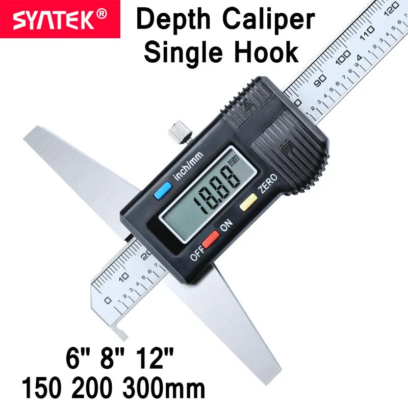 Цифровой штангенциркуль Syntek с одним крюком 6 &quot8&quot 12 &quot150 мм 200 300 Микрометр из